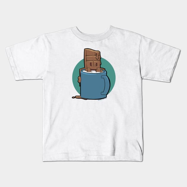 hot chocolate Kids T-Shirt by markanddraw